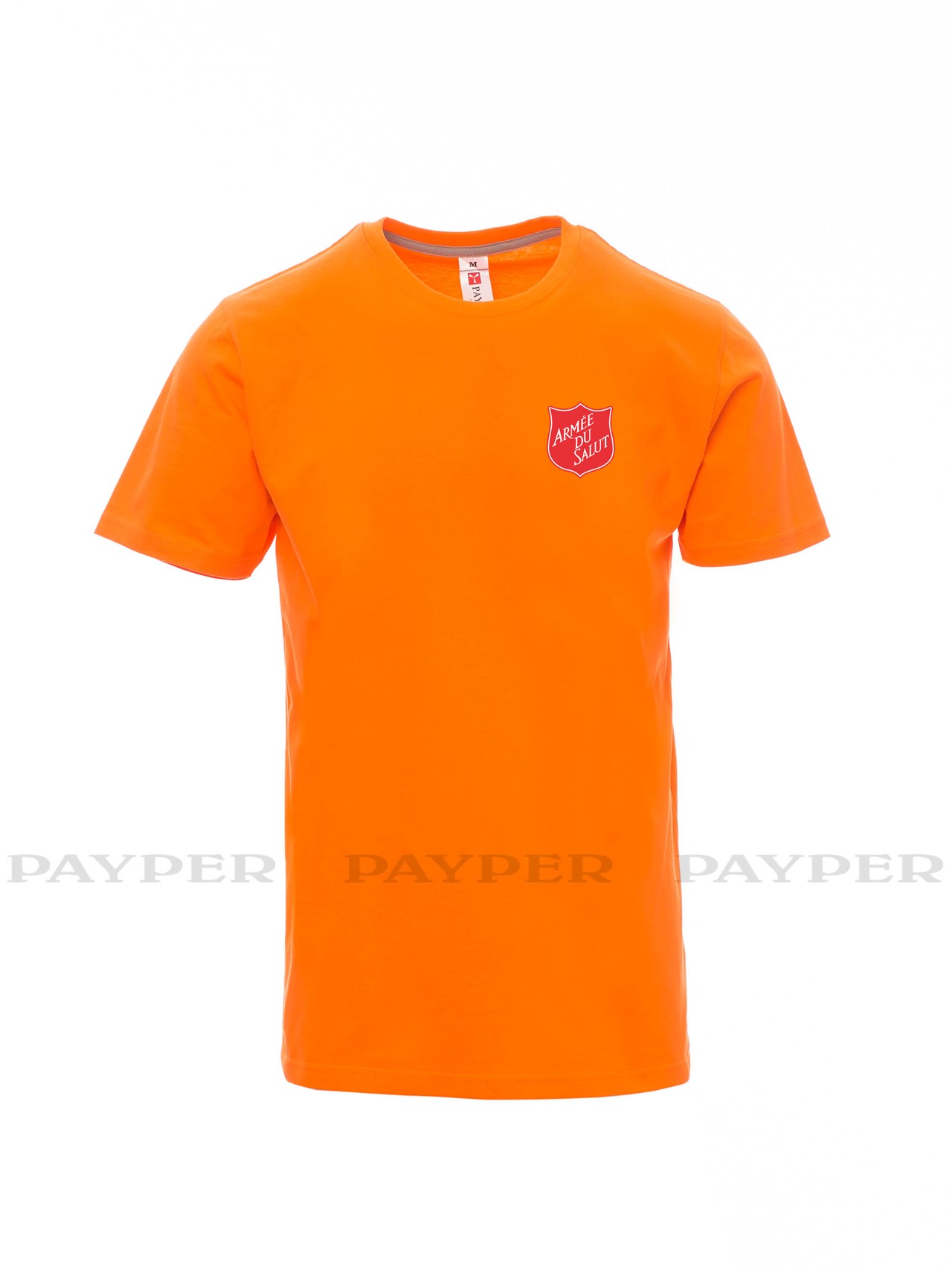 T-shirt homme orange avec logo serigraphié
